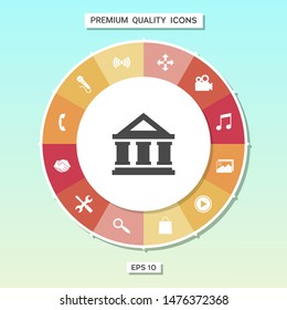 Bank symbol icon. Graphic elements for your design