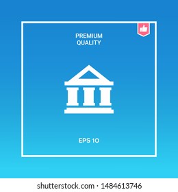 Bank symbol icon. Graphic elements for your design