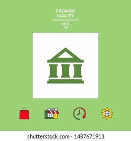 Bank symbol icon. Graphic elements for your design