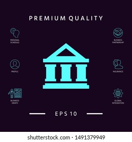 Bank symbol icon. Graphic elements for your design