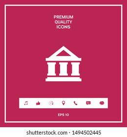 Bank symbol icon. Graphic elements for your design