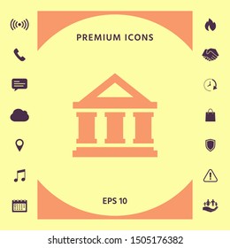 Bank symbol icon. Graphic elements for your design