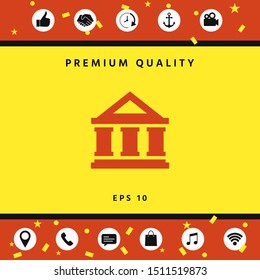 Bank symbol icon. Graphic elements for your design