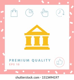 Bank symbol icon. Graphic elements for your design
