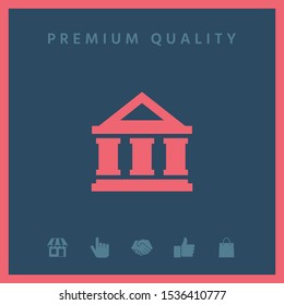Bank symbol icon. Graphic elements for your design