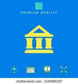 Bank symbol icon. Graphic elements for your design