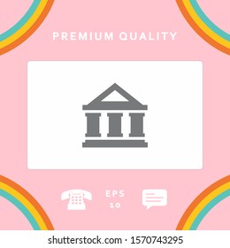Bank symbol icon. Graphic elements for your design
