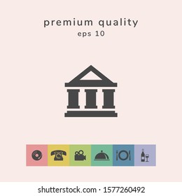 Bank symbol icon. Graphic elements for your design
