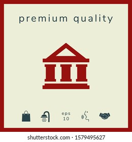 Bank symbol icon. Graphic elements for your design