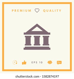 Bank symbol icon. Graphic elements for your design