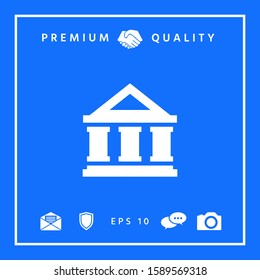 Bank symbol icon. Graphic elements for your design