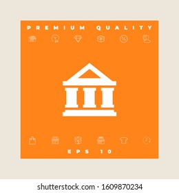Bank symbol icon. Graphic elements for your design