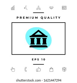 Bank symbol icon. Graphic elements for your design