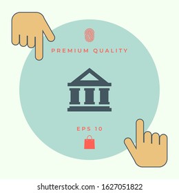 Bank symbol icon. Graphic elements for your design