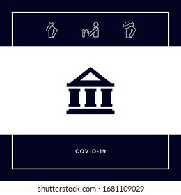 Bank symbol icon. Graphic elements for your design