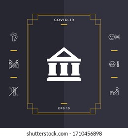 Symbol der Bank. Grafische Elemente für Ihr Design