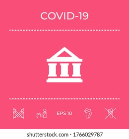 Bank symbol icon. Graphic elements for your design