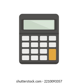 Bank teller calculator icon. Flat illustration of Bank teller calculator vector icon isolated on white background