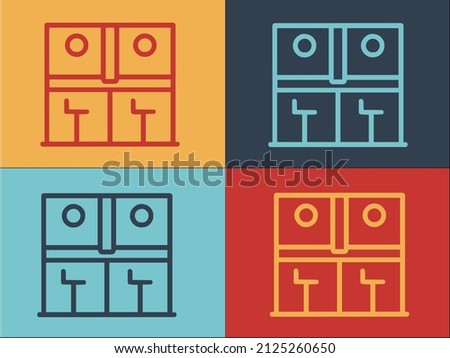 Bank Teller Work Logo Template, Simple Flat Icon of bank,finance,counter