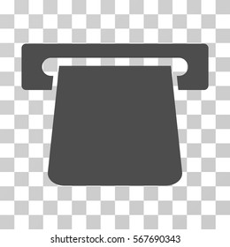 Bank Terminal icon. Vector illustration style is flat iconic symbol, gray color, transparent background. Designed for web and software interfaces.