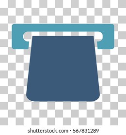 Bank Terminal icon. Vector illustration style is flat iconic bicolor symbol, cyan and blue colors, transparent background. Designed for web and software interfaces.