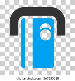 Bank Terminal icon. Vector illustration style is flat iconic bicolor symbol, blue and gray colors, transparent background. Designed for web and software interfaces.