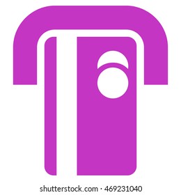 Bank Terminal icon. Vector style is flat iconic symbol with rounded angles, violet color, white background.