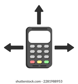 Bank terminal vector. Bank infrastructure development icon. Business direction vector.