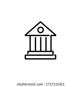 Bank thin icon in trendy flat style isolated on white background. Symbol for your web site design, logo, app, UI. Vector illustration, EPS