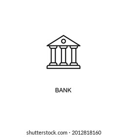 Icono de línea delgada de BANK Eps 10, 48x48 Icono 