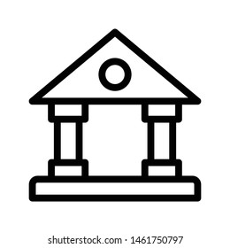 bank thin line vector icon