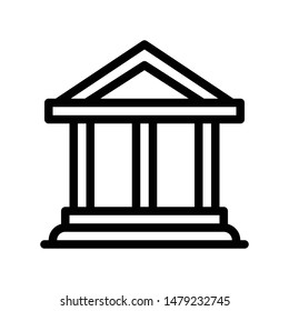 bank thin line vector icon