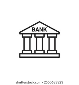 Bank thin line vector icon.