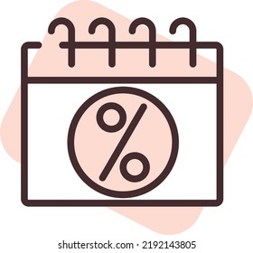 Tiempo de banco, ilustración, vector sobre un fondo blanco.