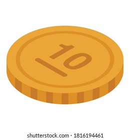 Icono de token bancario. Isométrico del icono del vector de token bancario para el diseño web aislado en fondo blanco