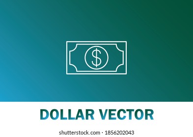 Bank tools vector of dollar icon. Isolated gradient background. For Designer.