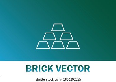 Instrumento bancario vector del icono del ladrillo dorado. Fondo de degradado aislado. Para Diseñador.