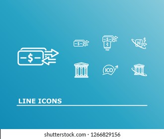 Bank Transaction Icon Set And Payment Transfer With Nfc Payment, Banking Credit And Cryptocurrency Ico. Nfc Transaction Related Bank Transaction Icon Vector For Web UI Logo Design.