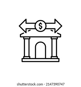 Bank Transaction icon in vector. logotype