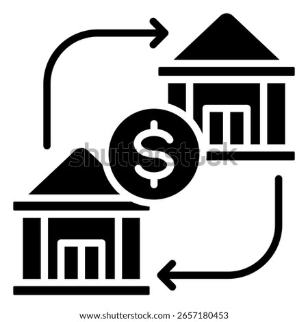 Bank Transfer Icon Element For Design