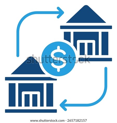 Bank Transfer Icon Element For Design