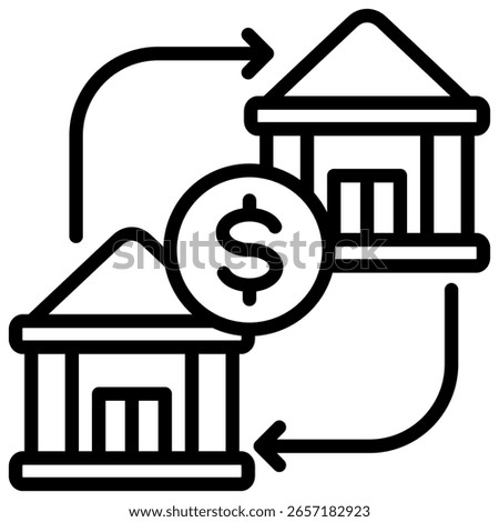 Bank Transfer Icon Element For Design