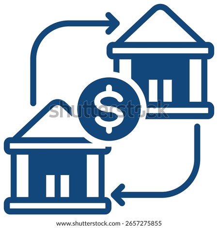 Bank Transfer Icon Element For Design