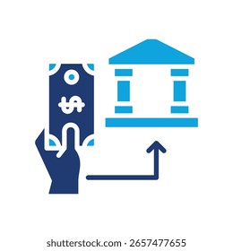 Ilustración vectorial plana del icono de la Transferencia bancaria