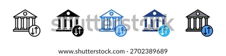 Bank Transfer Icon Set Multiple Style Collection