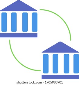 bank transfer vector illustration icon flat design