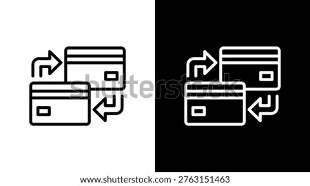 Bank Transfer White Icon Set Design