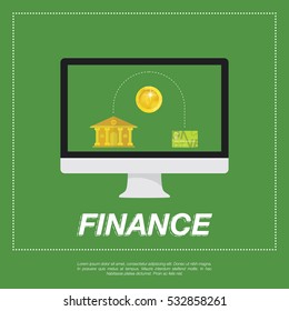 Bank transfers and payments. Flat vector illustration EPS10