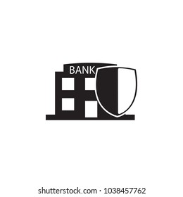 bank under protection icon. Elements of cyber security icon. Premium quality graphic design. Signs and symbols collection icon for websites, web design, mobile app, info graphics on white background