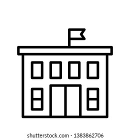 bank University Icon Vector Illustration Logo Template
